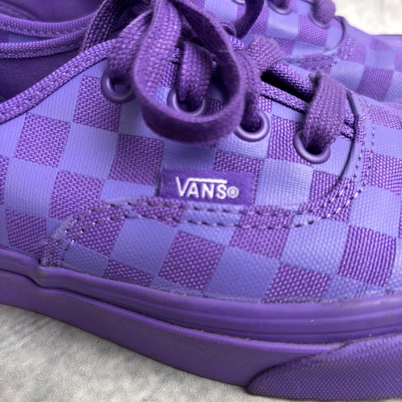 Vans Authentic Tonal Checkerboard in Electric Purple Unisex Women's 7 Men's 5.5 - Picture 10 of 12